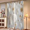 2 Pieces, Christmas Ball Snowflake Curtains - Semi Blackout - Suitable for Living Room, Bedroom, Kitchen, Christmas Home Decorat
