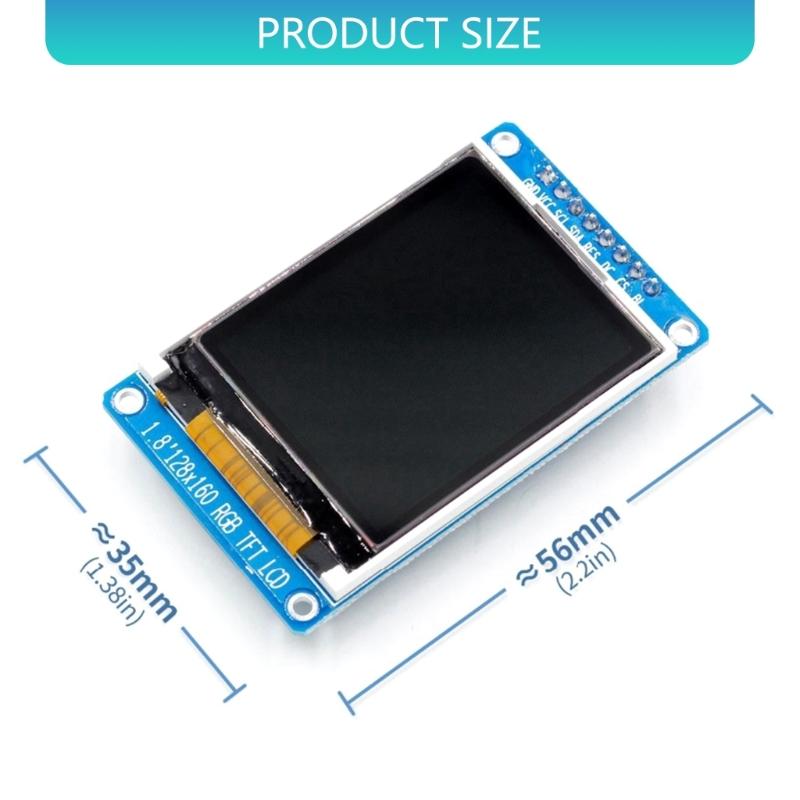High Resolution SPI TFT Screen Module with 1.8Inch High Resolution Display 3.3V Low Power
