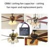 2Pieces Electric Fan Motor Capacitor Upgrading Set High Efficiency Starter Component Heat Resistant Safe Operation