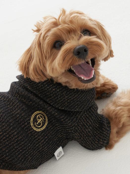 CROOKTHECHIHUAHUA Twinkle Sailor Collar Knit _ Jet black