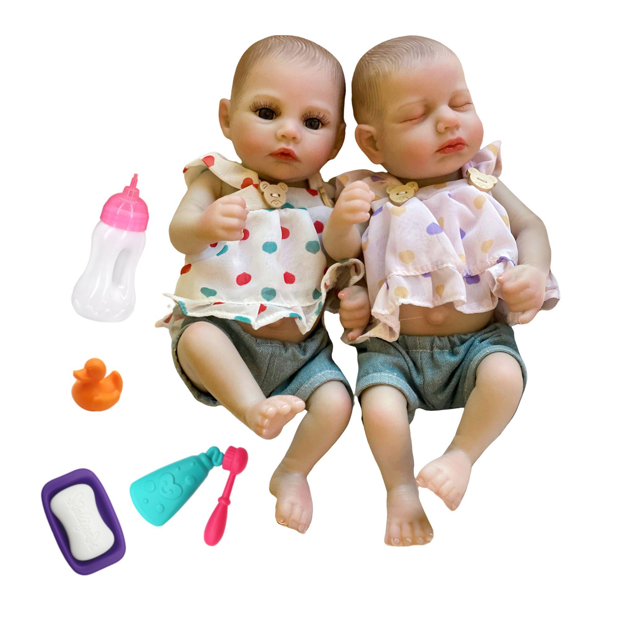 

28 см/11 дюймов приятная мягкая виниловая кукла для всего тела Bebe Reborn Girl, реалистичная кукла Reborn Girl