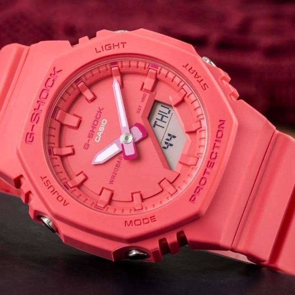 G-SHOCK G-Yal Oak Anadigite Pink Unisex Mini Fashion Watch GMA-P2100-4A