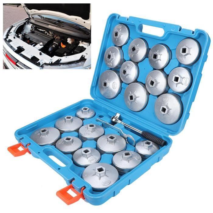 Atyhao Jeu de clés pour filtre à huile 23pcs Kit d'Outils de Dissolvant Adaptateur de Douille de Retrait de Clé de Filtre à