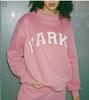 Cross-Stitch Half-High Collar Round Neck Sweatshirt - Simple, Comfortable, for Everyday Life.