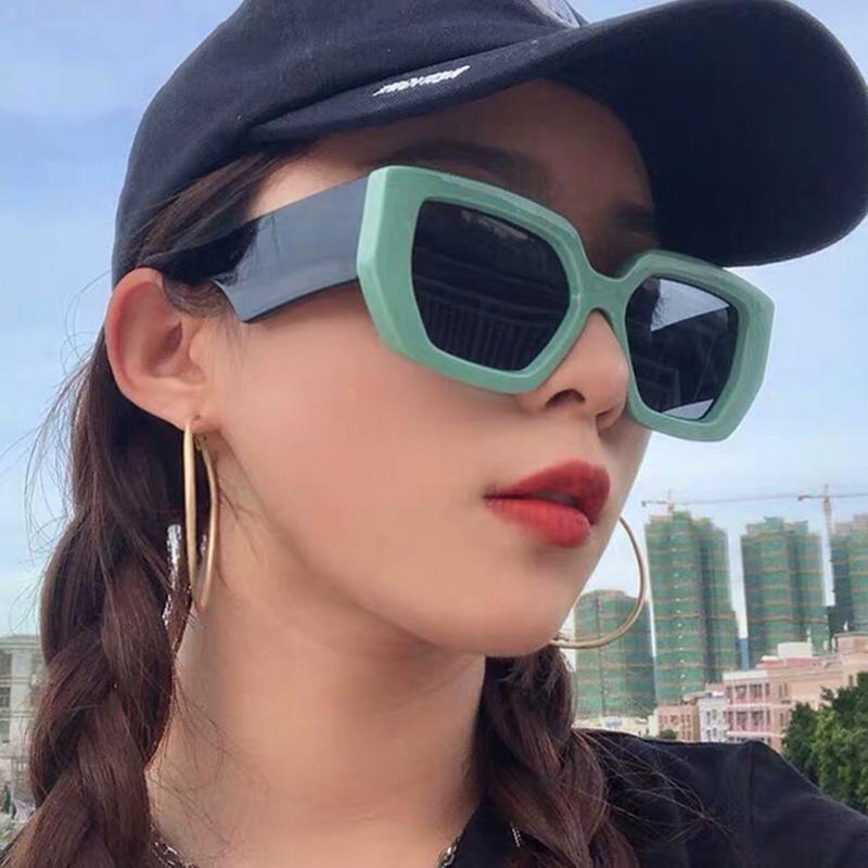 New fashion polygonal sunglasses female European and American ins Internet celebrity street sunglasses YK fashion sunglasses