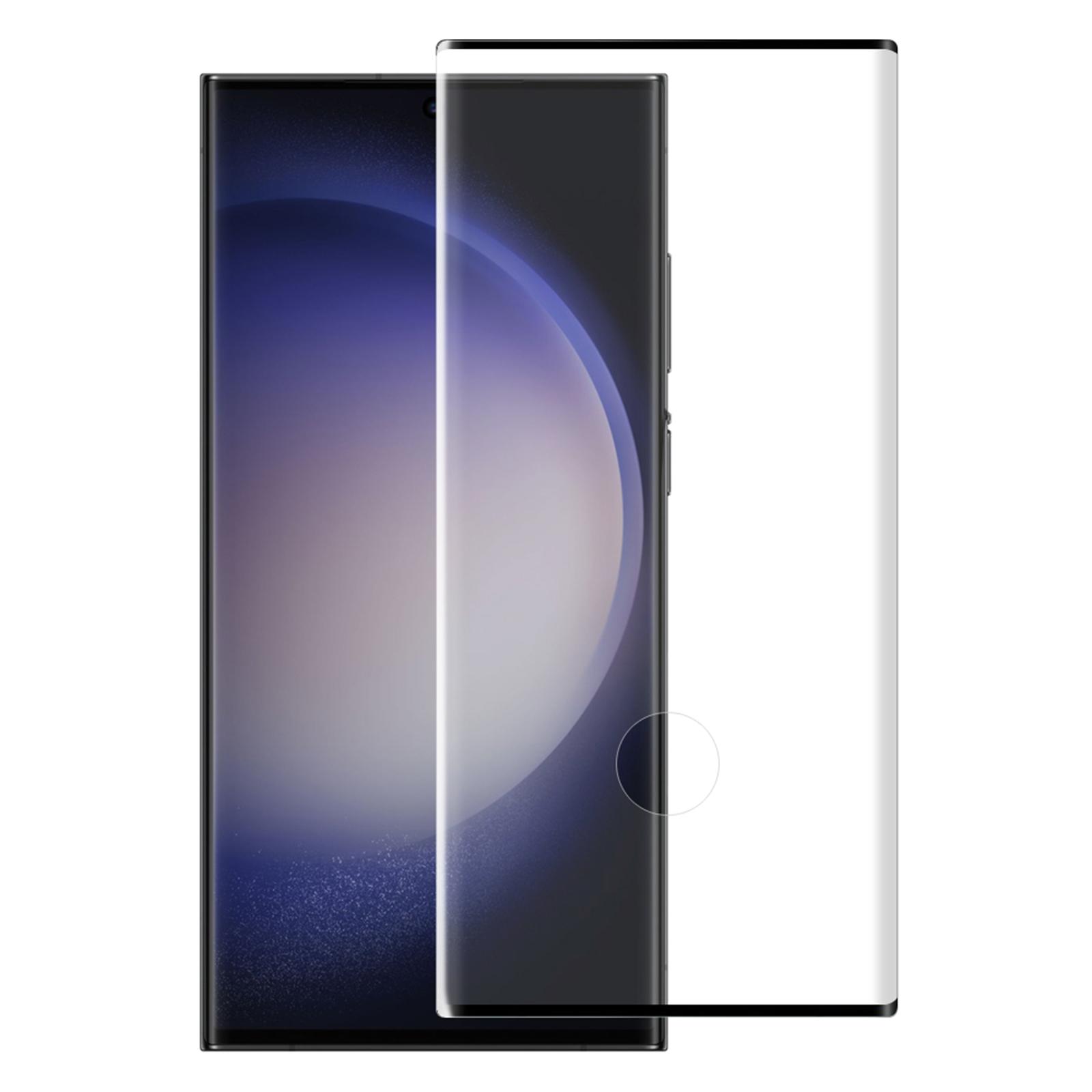 

NORTHJO A+ For Samsung Galaxy S23 Ultra Curved Tempered Glass Film Side Glue Full Screen Protector (Support Fingerprint Unlock) Black