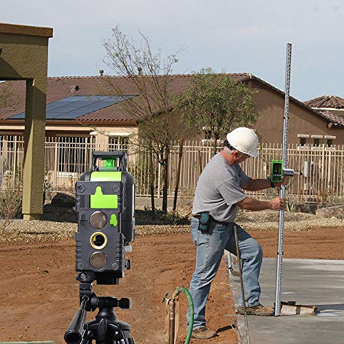 Huepar Laser Receiver for Laser Levels (Compatible with Huepar Red and Green Lasers Only) - Precision and Volume Adjustment, Dual-Sided LCD Display, B