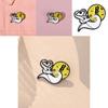 Metal Brooch Charming With Ghost And Pumpkin Love Story Ideal For Halloween Outfits