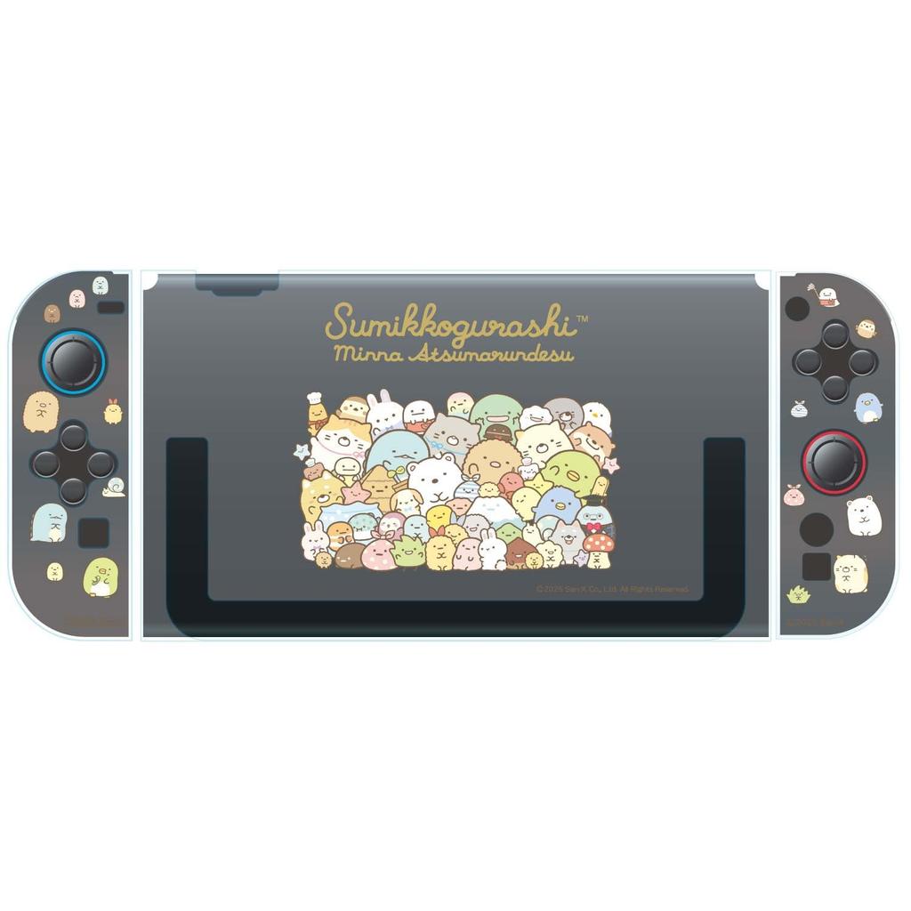 Allone Sumikko Gurashi Separate Clear Case for Compatible with Switch Easy Protects from Scratches and Charging While High Favorite Character Gaming,
