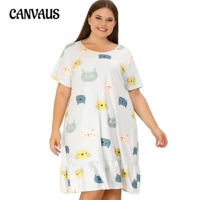 Plus Size Women's Casual Comfortable Dress Pajamas Home Wear