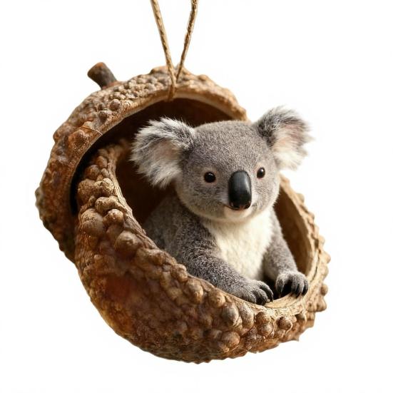 

Лісова тварина Жолудь Прикраса 2D Акрил Затишна Лісова Різдвяна Прикраса Лісова Істота Підвісна Прикраса для Різдвяної Ялинки Святковий Декор H