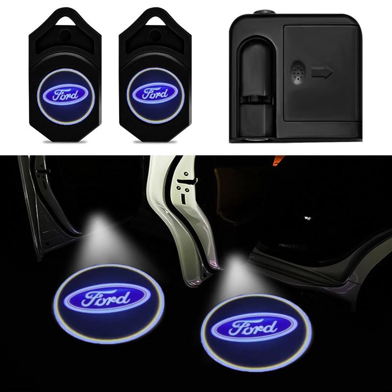Led Car Door Welcome Lights Projector Ghost Shadow Lamp For Ford Fiesta Mondeo Fusion Explorer Escape Shelby Edge Auto Accessory