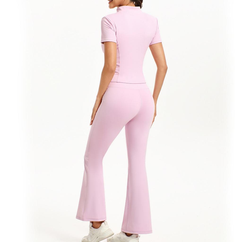 Women's -Color High-Waisted Flared Pants — Butt-Lifting Fitness, Dance, And Sportswear