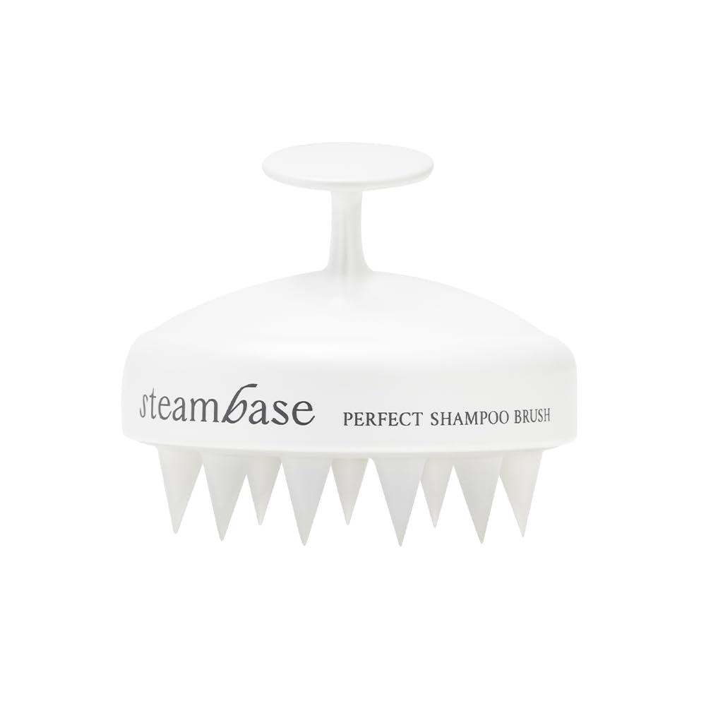 

STEAMBASE Perfect Shampoo Brush, Ergonomic Scalp Massager for Oil and Dandruff, Non-Toxic Soft Micro-Point Silicone, Lightweight 55g | 1.9oz