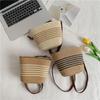 Niche Straw Woven Bag Women's Woven Holiday Messenger Bag Fashion Versatile Bucket Beach Shoulder Tote Zipper Ins