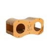 Cat Scratcher House with Tunnel Wood-Grain Pet