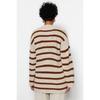 Schwarzer gestreifter Thessaloniki Strickpullover Tctaw24ak00000