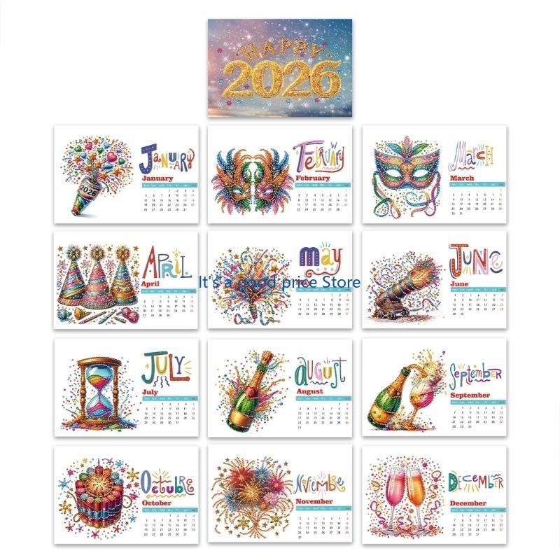  2026 Desk Calendar Standing Calendar Desktop Calendar Office Calendar Painting Calendar
