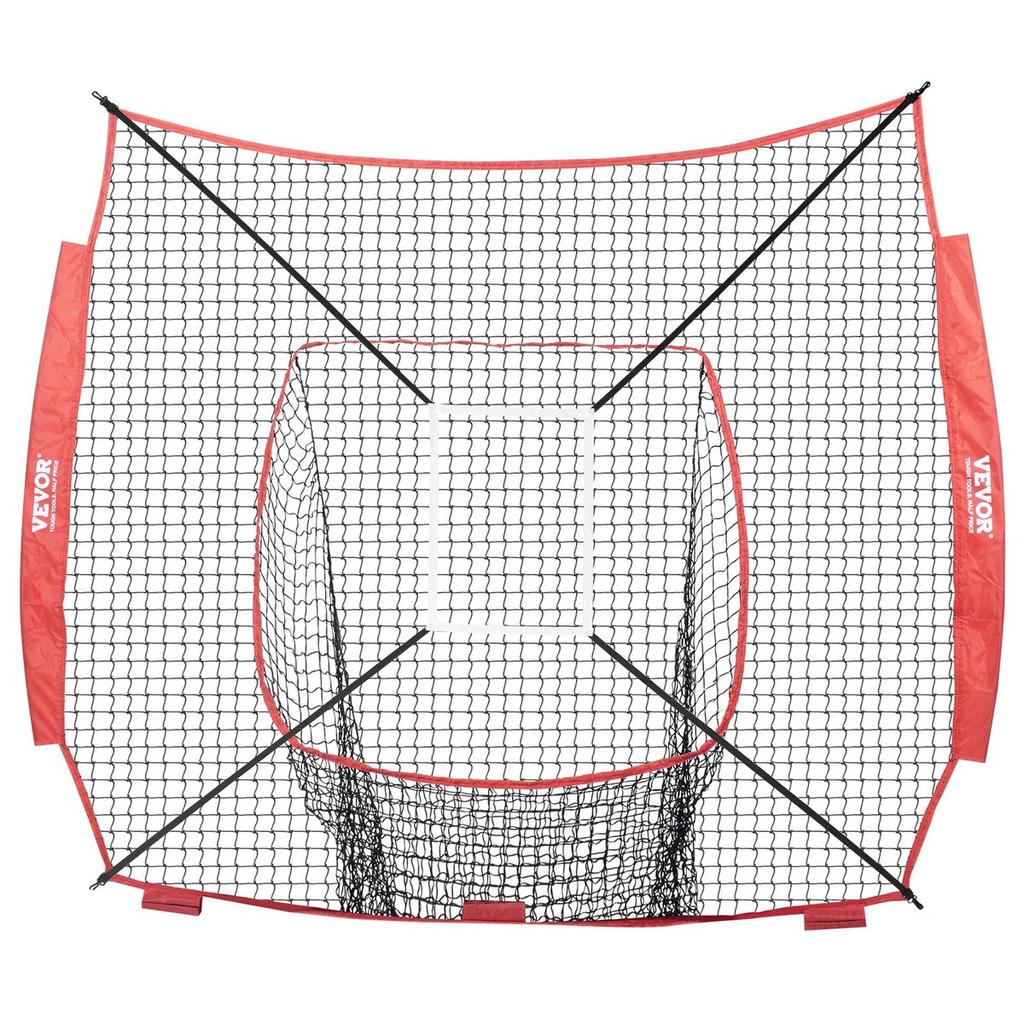 7x7 Ft Baseball Softball Practice Net, Portable Baseball Training Net for Hitting Batting Catching Pitching, Backstop Baseball Equipment Training Aids