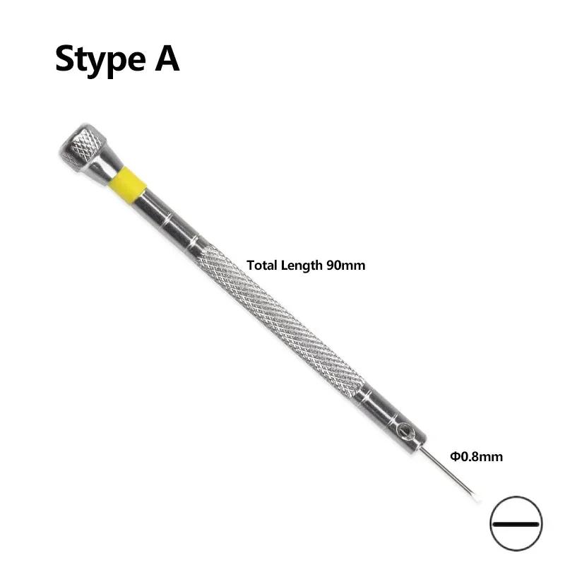 Small 0.8-1.6 Steel Single Screwdriver For Watch Glasses Repairing Portable Hand Tools Band Removal With  Link Pins Watchmaker