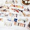 Mu Ran Light Whisper Cat Scenery Stickers: Cute PET Journal Decoration & DIY Collage Pack