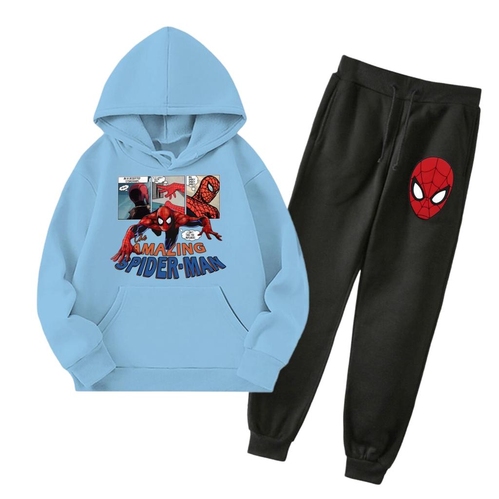 Kids Hoodie and Sweatpants Set Graphic Print with Pockets for Boys and Girls
