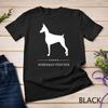 Doberman Pinscher Dog White Silhouette Unisex T-shirt