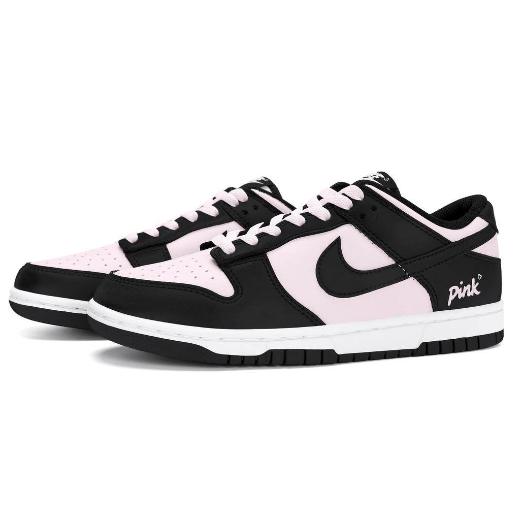 Nike Dunk Low Top Skateboard Shoes Women's Black Pink CW1590-100(Team18-)