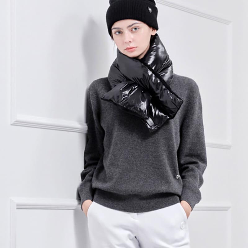 nitina glossy padded muffler BK