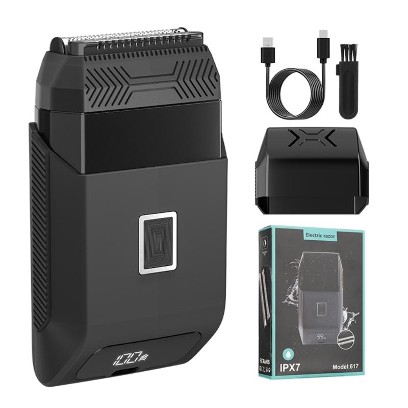 

Travel Friendly Electric Shaver with USB Charging Digital Display and Easy to Clean Waterproof Body Small Travel Trimmer 1