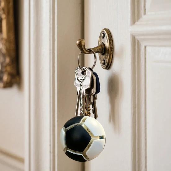 Keychain Pendant Mini Football Shape Team Logo Keychain Portable Decompression
