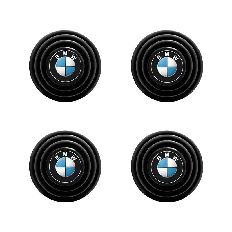4pcs Silicone Car Door Anti-collision Buffer Gasket Mats Anti-shock Protection Pads Sticker For BMW M Badge Emblem Accessories