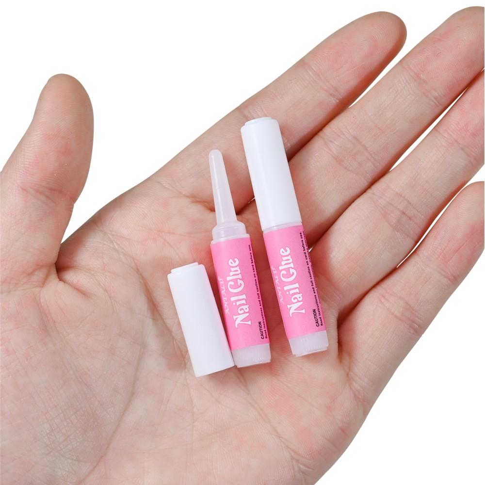 10Pcs*2g Fast Drying Nail Art Glue Acrylic False Nail Tips Sticky Gel Paste Gem Jewelry Decorations Nail Glue Manicure Tools