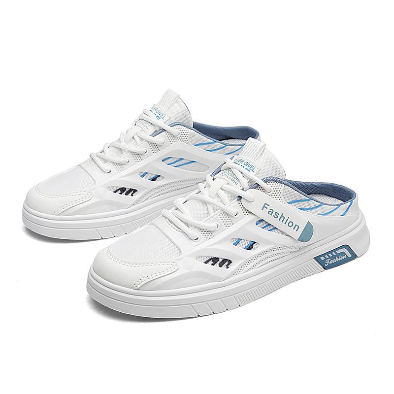 New Men's Comfortable Sneakers Casual Shoes Breathable Trend Comfortable Summer Breathable Slip-on Half Slippers Sneakers