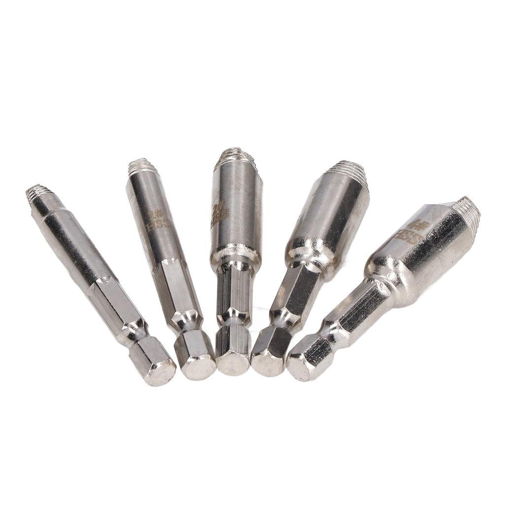 5PcsSet Screw Extractor High Speed Steel Nickel Plated Bolts Remover for Broken Screws