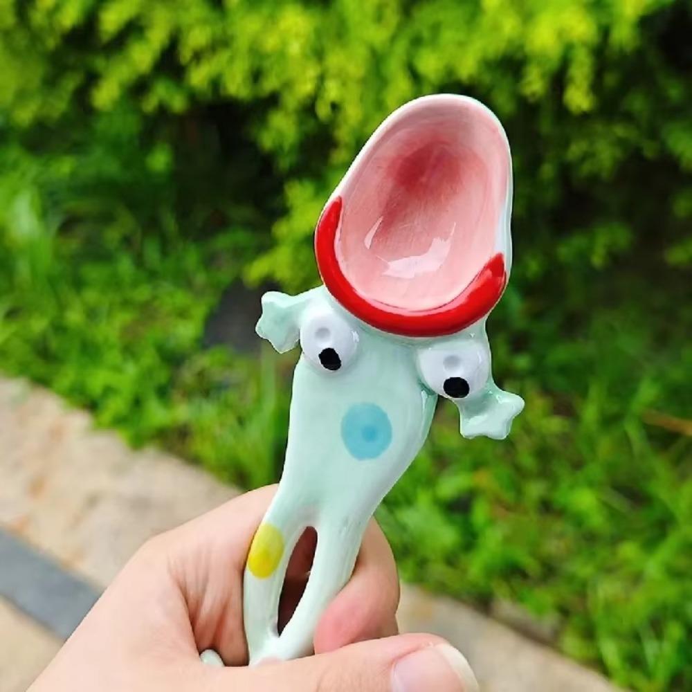 Ceramic Dessert Spoon Cute Stirring Spoon Household Coffee Spoon  Kitchenware