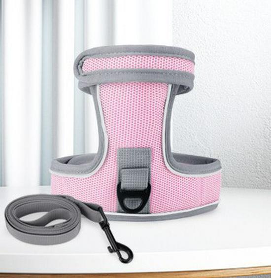Vest-Style Cat and Dog Harness with Leash - Small Pet Walking Gear