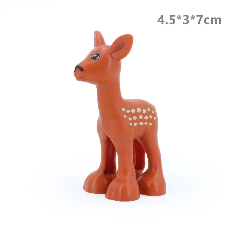 Big Size Building Blocks Forest Animals Lion Deer Panda Beast Enlightenment Toys Compatible Large Blocks Children Kids Gifts