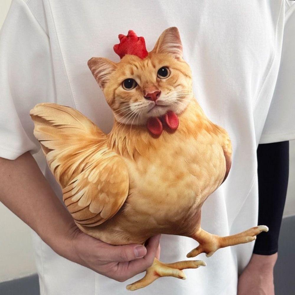 Cute Rooster Cat Plush Toys Realistic Looking Rooster Hen Plush Pendant Kids Toy