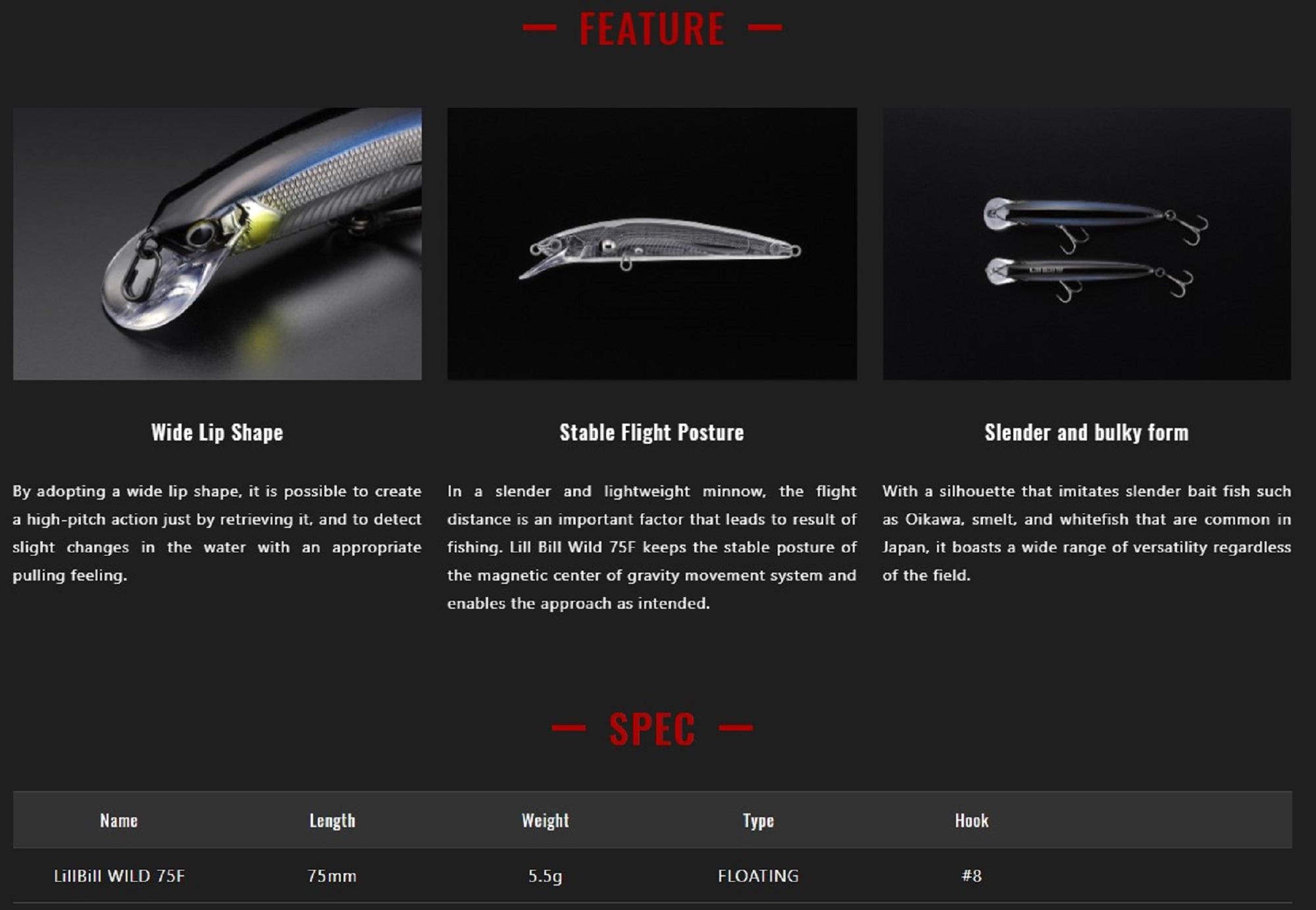 PláVajúCa NáStraha Jackall Lill Bill Wild 75F Super Clear Wakasagi (3520)-image