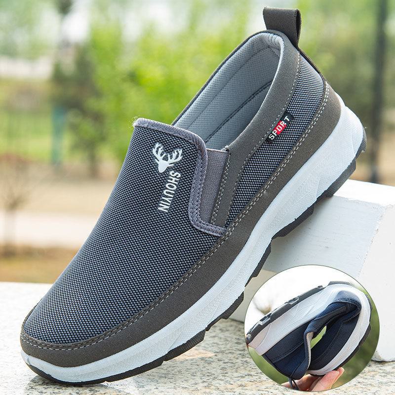 Men's Middle-aged and Elderly Soft-soled Breathable Cloth Shoes