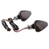 Black Motorcycle LED Turn Signals Light Motorbike Indicator Lamp Scooter Amber Universal