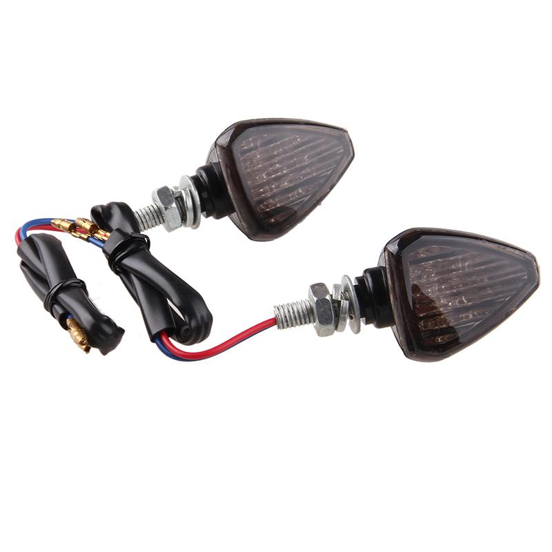 Black Motorcycle LED Turn Signals Light Motorbike Indicator Lamp Scooter Amber Universal
