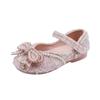 Mädchenschuhe Bling Einzelne Schuhe für Bühnenauftritt Mary Janes Schleife Kristall Glitzer Hochzeit Ballerinas Tanzparty Lederschuhe Neu