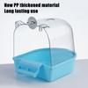 Hanging Bird Bath Cube Parrots Bathtub Bath Shower Box Cage Accessory for Little Bird Canary Budgerigar Cockatiel Bird Supplies