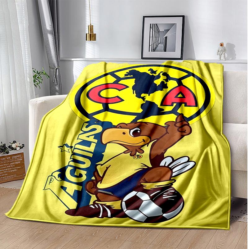 Club Amrica Flannel Blanket Soft Warm All-Season Throw, Design for Camping, Car Travel, Hiking Sofa, Bed, Office Perfect Gift for Parties