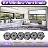 6 PCS RV Window Vent Knob 1" Shaft, Premium Plastic Window and Vent Replacement Knob 2-1/4 Inch Diameter, Travel Trailer Window Knobs for Window