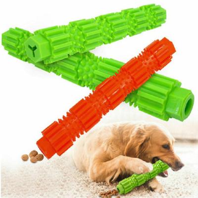 23cm Pet Dog Chew Toy for Feeding Aggressive Chewers Hollow Rubber Stick Teeth Cleaning Toy Squeaking Rubber Non Toxic Dog Toys