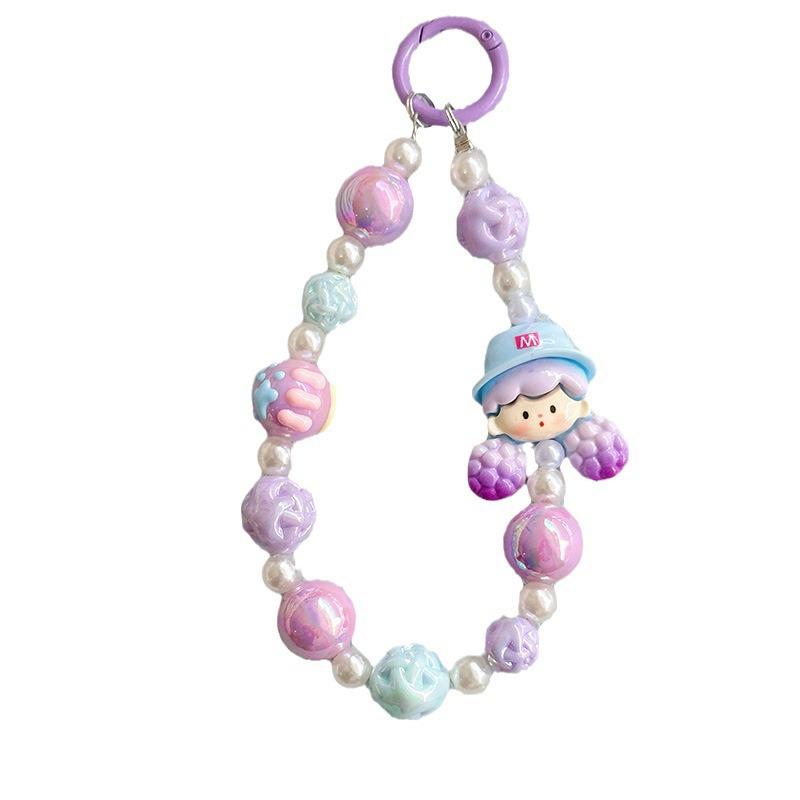 Molinta Beads Mobile Phone Chain Charm Keychain Girl Woman Cell Phone Case  Pendant Key Strap Rope