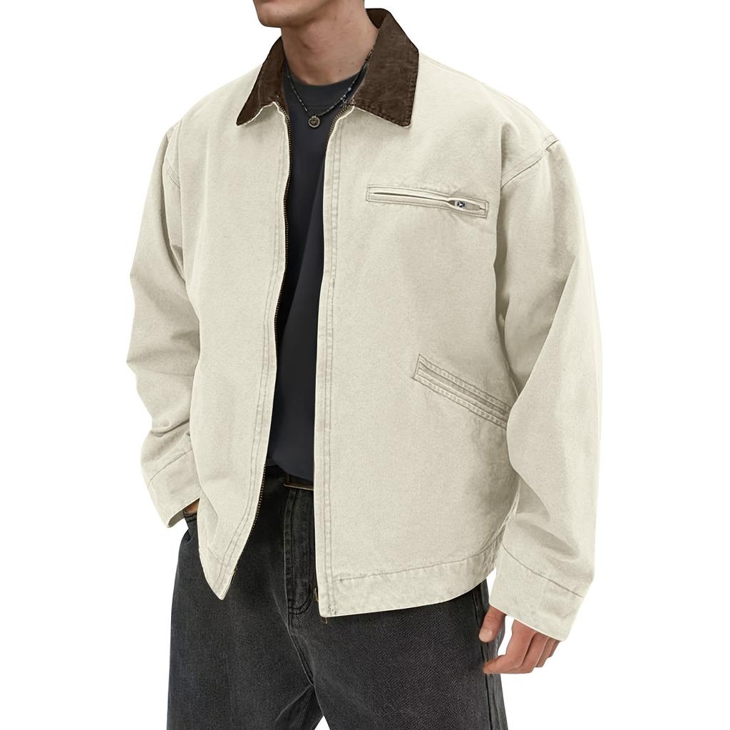 Men's Solid Color Camouflage Outdoor Sports Jacket Men's Pocket Button Casual Jacket